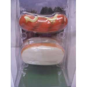  Boston Warehouse Hot Dog and Bun Salt and Pepper Shakers 