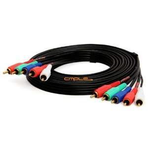  Component Video Audio Cable 5x RCA Gold HDTV RGB YPbPr 12 