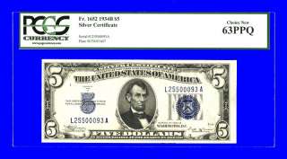 FRED VINSON SIGNATURE $5 1934B PCGS L A BLOCK beauty MAKE AN OFFER 