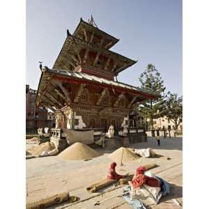  Piles of Grain in Front of the Triple Roofed Pagoda of the 