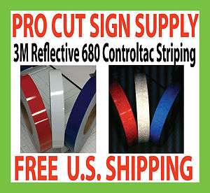 3M Reflective 680 Controltac Striping Vinyl Safety Tape  