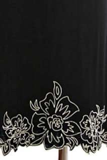 Los Cabos Cutie Embroidered Flower Black Dress Size S, M, or L  