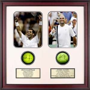  Andre Agassi & Pete Sampras Autographed Tennis Ball 