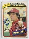 Autographed Larry Cox 1980 Topps Card #116 D.1990  
