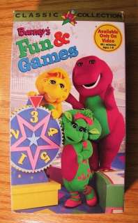 Barneys Fun & Games VHS VIDEO 1996 045986020116  