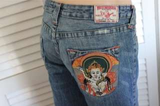 True Religion Bobby Embroidered Kama Sutra Jeans size 30  