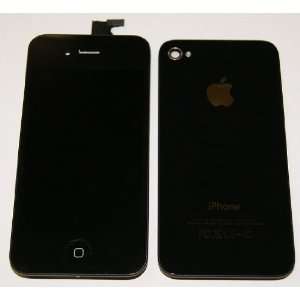 BLACK iPhone 4S 4GS Full Set Front Glass Digitizer + LCD + Back Cover 