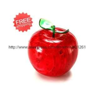   gift toy puzzle 3d crystal puzzle red apple for Toys & Games