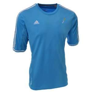 Adidas Mens adiPure ClimaCool Soccer Training Jersey   Blue   V10280 