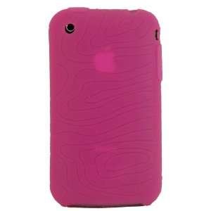 KingCase iPhone 3G & 3GS Silicone Case * Swirly Lines * (Hot Pink) 8GB 