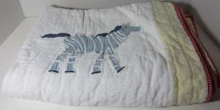 Pottery Barn KIDS CIRCUS ZOO ANIMALS CRIB TODDLER QUILT Blanket Soft 