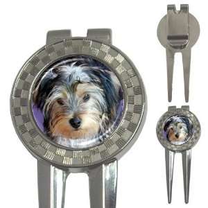  Yorkshire Terrier Puppy Dog 3 Golf 3 in 1 Divot Tool J0654 