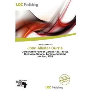  John Allister Currie (9786200512666) Timoteus Elmo Books