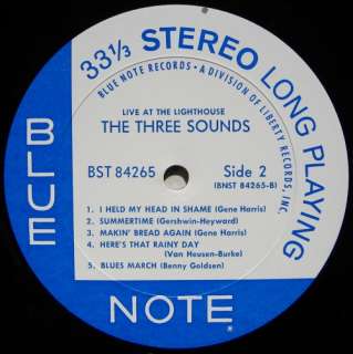 The Three Sounds Live At the Light House LP Blue Note BST 84265 Stereo 