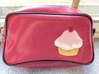 Paul Frank Pink Sparkle Cupcake Cosmetics Case Bag NWT  