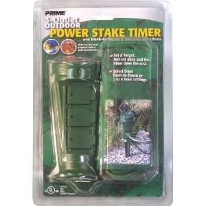 Outdoor Power Stake with 3 Outlets Sliding Outlet Covers On/Off Switch 