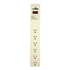   Outlet Strip with Switch and RJ11, Data Sensitive, 6 Ft, Beige Home