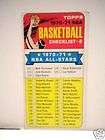 NBA rare vintage Basketball checklist 2 unmarked NBA ca