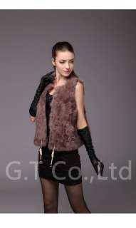 0319 Winter Rabbit vest gilet sleeveless garment waistcoat clothing 