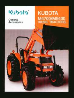 Kubota M4700 M5400 Diesel Tractor Accessories Brochure  
