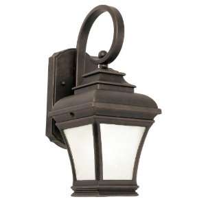 Trans Globe PL 40110 RT One Light Outdoor Wall Lantern, Rust Finish 