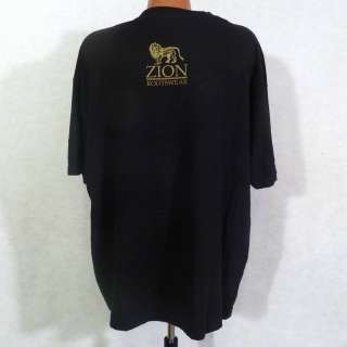 Zion Rootswear BOB MARLEY Legend Photo Reggae Black T Shirt Sz 2XL 