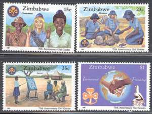 Zimbabwe 1987 Girl Guides set Sc# 546 49 NH  