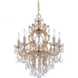  Crystorama 4435 GD CL MWP Up Chandelier