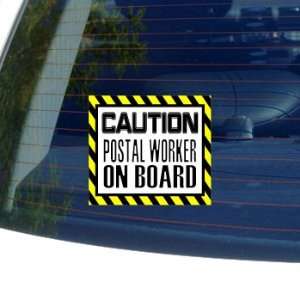  Caution Postal Worker on Board   Window Bumper Laptop 
