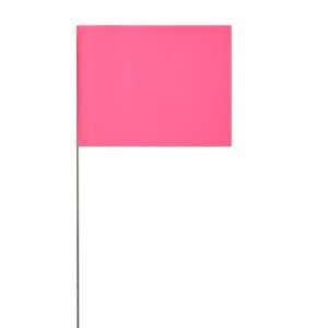 Presco 4530 Safety Flag, 5 Overall Length, 4 Overall Width, Pink Glo 