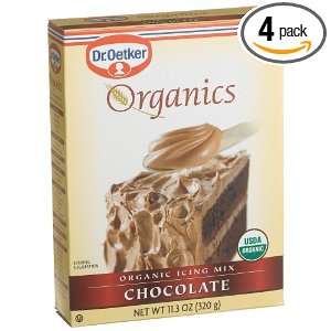 Dr. Oetker Organic Chocolate Icing Mix, 11.3 Ounce Unit (Pack of 4 