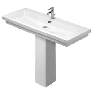 Duravit D30001001 White/WonderGliss 2nd Floor 47 1/4 Pedestal Sink 