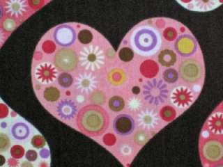 COTTON QUILT FABRIC KAUFMAN HEARTS FLOWERS STRAWBERRY  