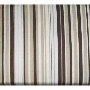 Queen Flannel Sheet Set   Sydney Stripe   Brown, Tan 