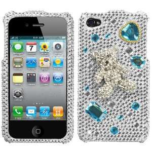 For Iphone 4 4s 4g 4gs 4g Accessory   Sapphire Bear 3D Chrismas Design 