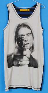 Kurt Cobain Nirvana Alternative Rock Grunge Dress Tee T Shirt Women L 