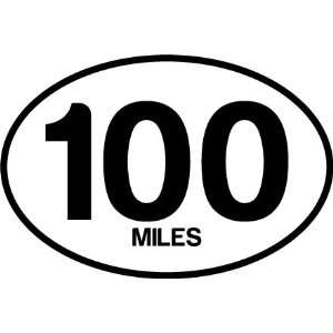  100 Miles Oval Magnet