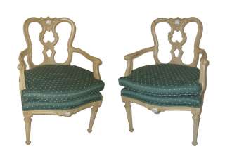 Pair of French Arm Chairs Fauteuils Original French Antique  