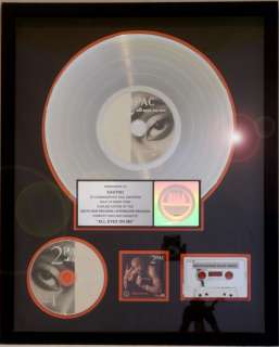 TUPAC 2PAC “ALL EYEZ ON ME” RIAA RECORD AWARD PLATINUM  