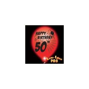  50th BIRTHDAY WHITE BALLOONS RED LIGHTS Health & Personal 