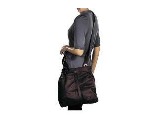 New Gustto $450 Milano Messenger Shoulder Crossbody Bag Tote Black 
