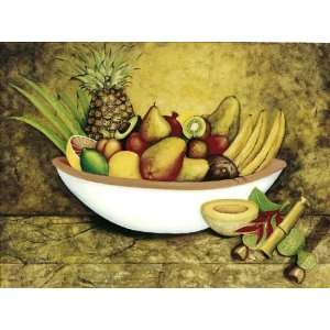  William T. Templeton 40W by 30H  Tropical Bowl CANVAS 