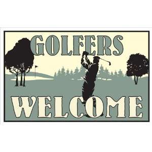  ProActive Golfers Welcome Metal Sign   Golfers welcome 