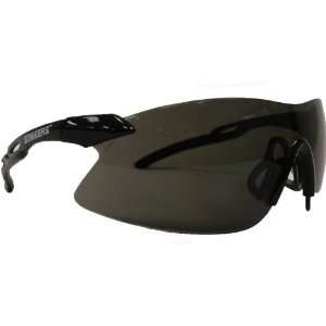  ERB 15421 Strikers Safety Glasses, Black Frame with Smoke 