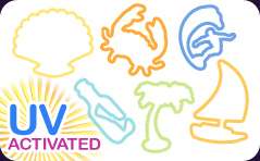 SILLY BANDZ Beach set 6 CHANGES COLOR IN SUN wholesale  