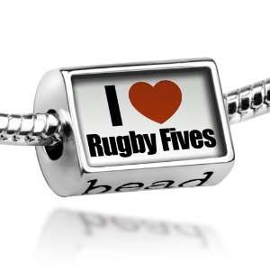 Beads I Love Rugby Fives   Pandora Charm & Bracelet 