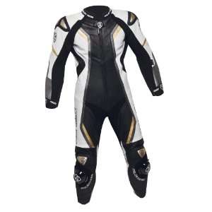  Arlen Ness Lady MAG Race Suit (Black/White/Dark Grey/Gold 