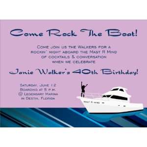  Rock the Boat Female Birthday Invitations
