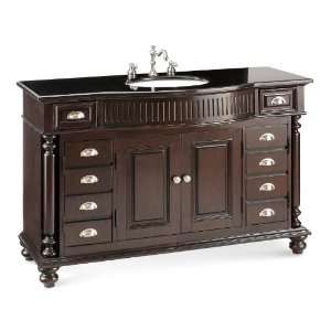  Harlem Walnut (single) 53 Inch Traditional Bathroom Vanity 