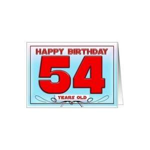  Happy birthday   54 years old Card Toys & Games